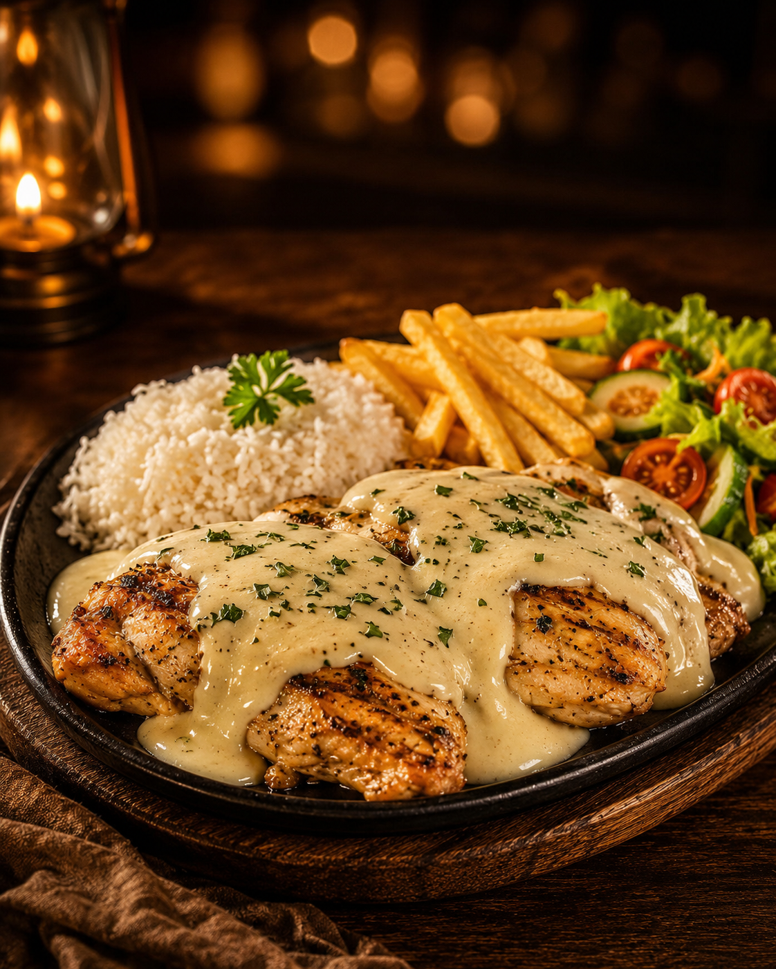 Frango Grelhado ao Molho Branco